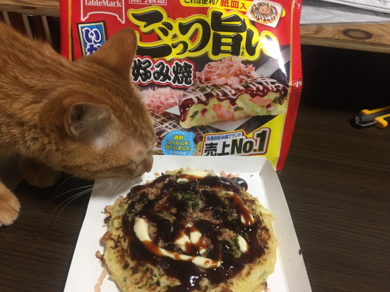 冷凍お好み焼きブームと テトのイラスト ソロギターのしらべ練習帳